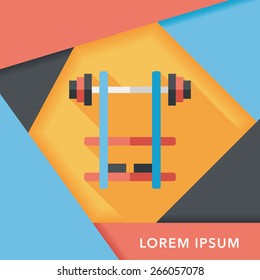 weightlifting flat icon with long shadow,eps10