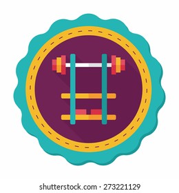 weightlifting flat icon with long shadow,eps10