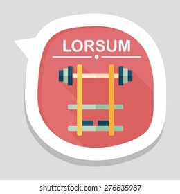 weightlifting flat icon with long shadow,eps10