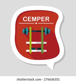 weightlifting flat icon with long shadow,eps10