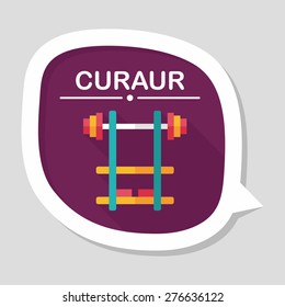 weightlifting flat icon with long shadow,eps10