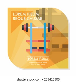 weightlifting flat icon with long shadow,eps10