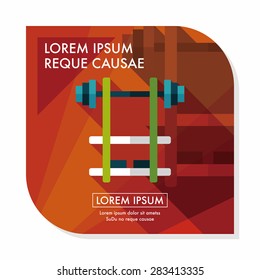 weightlifting flat icon with long shadow,eps10