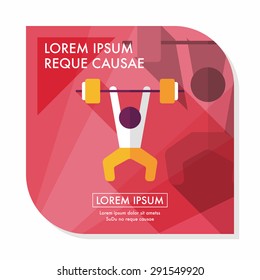 weightlifting flat icon with long shadow,eps10
