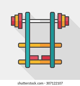 weightlifting flat icon with long shadow,eps10