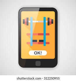 weightlifting flat icon with long shadow,eps10