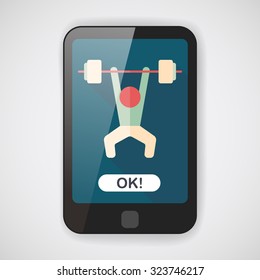 weightlifting flat icon with long shadow,eps10
