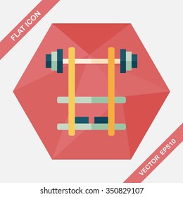 weightlifting flat icon with long shadow,eps10