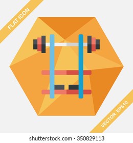 weightlifting flat icon with long shadow,eps10