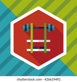 weightlifting flat icon with long shadow,eps10