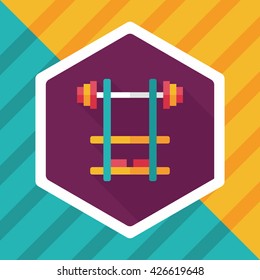 weightlifting flat icon with long shadow,eps10