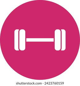 Weightlifting Glyph Circle Style Icon