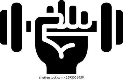 weightlifting glyph icon illustration vector