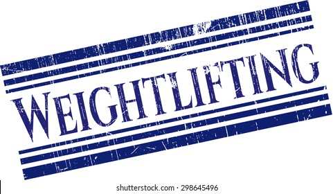 Weightlifting grunge seal