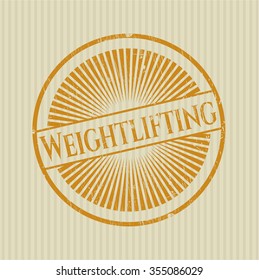 Weightlifting grunge seal