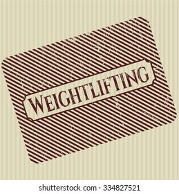 Weightlifting grunge stamp