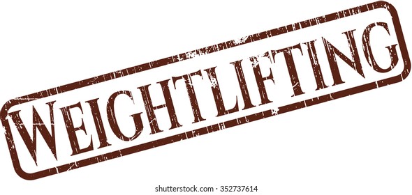 Weightlifting grunge stamp