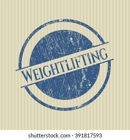 Weightlifting grunge stamp