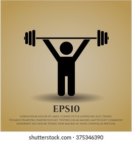 Weightlifting high quality icon