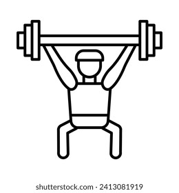 Weightlifting Icon Design For Personal And Commercial Use.