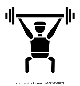 Weightlifting Icon Design For Personal And Commercial Use.