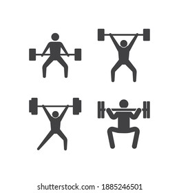 Weightlifting icon design template vector isolated illustration