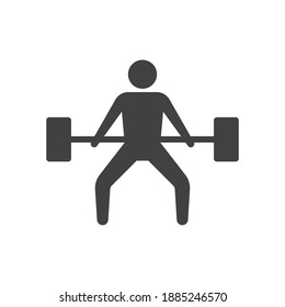 Weightlifting icon design template vector isolated illustration