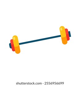 Weightlifting icon. Dumbell icon. Sport symbol. Gym element. Flat design. Vector Illustration.