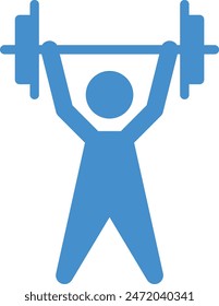 Weightlifting icon, exercise sign, sport icon, gym icon