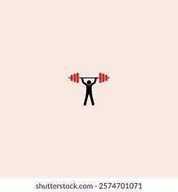 WEIGHTLIFTING icon flat vector design.