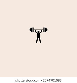 WEIGHTLIFTING icon flat vector design.