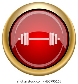 Weightlifting icon. Internet button on white background. EPS10 vector.
