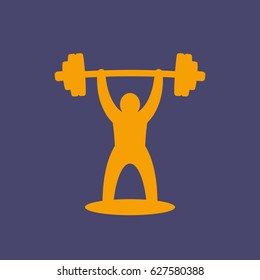 weightlifting icon, logo element