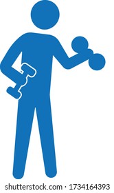 Weightlifting icon on white background