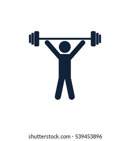 Weightlifting  icon on white background