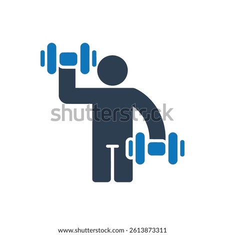 Weightlifting Icon On White Background