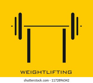 Weightlifting icon signs