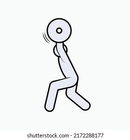 Weightlifting Icon. Strength Symbol - Vector.