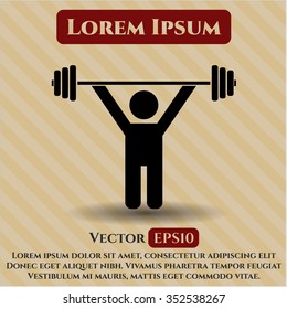 Weightlifting icon or symbol