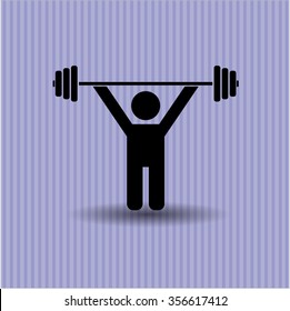 Weightlifting icon or symbol