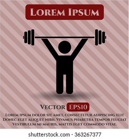 Weightlifting icon or symbol