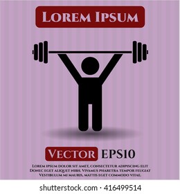 Weightlifting icon or symbol