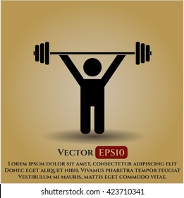 Weightlifting icon or symbol