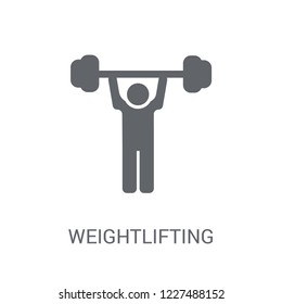Weightlifting icon. Trendy Weightlifting logo concept on white background from Gym and Fitness collection. Suitable for use on web apps, mobile apps and print media.