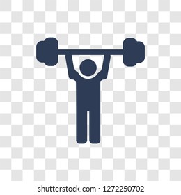 Weightlifting icon. Trendy Weightlifting logo concept on transparent background from Gym and Fitness collection