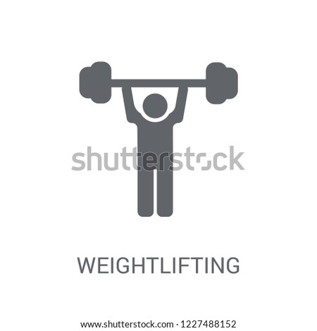 Weightlifting icon. Trendy Weightlifting logo concept on white background from Gym and Fitness collection. Suitable for use on web apps, mobile apps and print media.