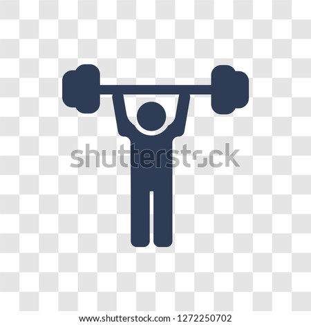 Weightlifting icon. Trendy Weightlifting logo concept on transparent background from Gym and Fitness collection