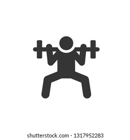 Weightlifting icon, vector