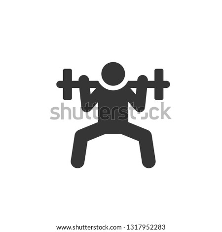 Weightlifting icon, vector