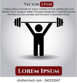 Weightlifting icon vector illustration
